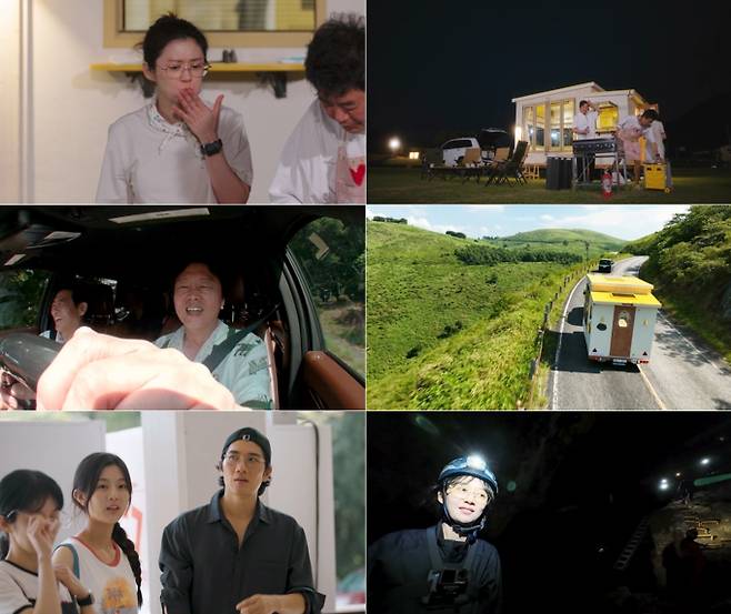 오늘(19일) 방송되는 tvN ‘바다 건너 바퀴 달린 집 : 북해도 편’(바퀴 달린 집 5) 2회에서는 성동일, 김희원, 장나라 삼 남매와 첫 손님(게스트) 엄태구, 신은수의 본격적인 북해도 여행이 그려진다. 성동일은 전남 강진에서 공수한 2년 숙성 묵은지와 함께 특제 철판 스테이크를 선보이며 ‘성셰프’의 면모를 뽐낸다. 김희원은 자신만만하게 ‘희원 투어’를 계획하지만, 기억력 문제로 허술한 모습을 보인다. 특히, 예상치 못한 지하 100m 동굴 탐험 코스에 장나라가 경악하는 모습이 예고돼 예측불허 여행에 대한 궁금증을 증폭시킨다.