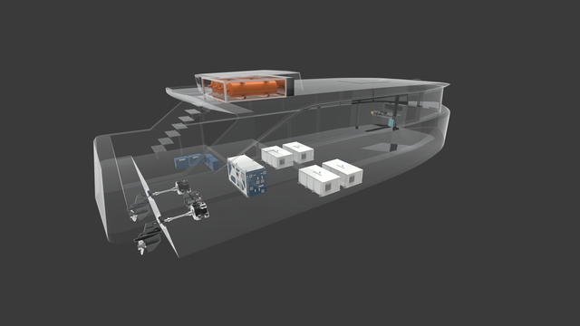 영암 수소 연료전지 추진 여객선의 시스템 투영도
