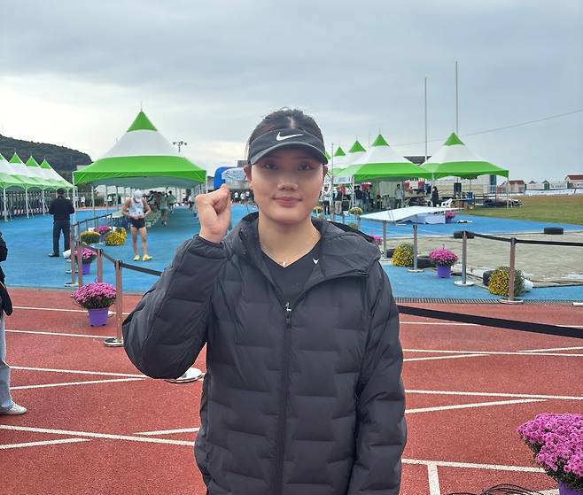 제106회 전국체육대회 근대 5종 여자 18세 이하부에서 3관왕을 달성한 정다민(경기체고). <이세용 기자>