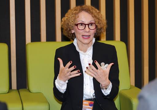 서울 국제 항공우주 및 방위산업 전시회(ADEX) 참석을 위해 한국을 찾은 라드밀라 셰케린스카 나토 사무차장이 20일 국내 언론과 인터뷰를 하고 있다. 연합뉴스