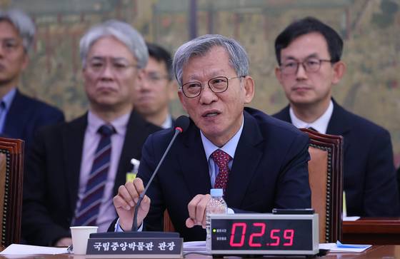 유홍준 국립중앙박물관장이 22일 국회 국정감사에 출석했다. 임현동 기자