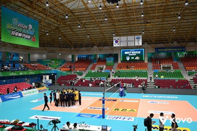지난달 컵대회가 진행되고 있는 여수 진남체육관. /사진=KOVO 제공