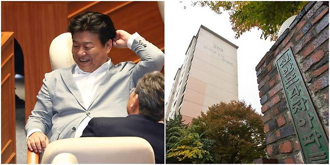 양문석 더불어민주당 의원과 그가 소유했던 서울 서초구 신반포4차 아파트 전경 ⓒ시사저널 임준선