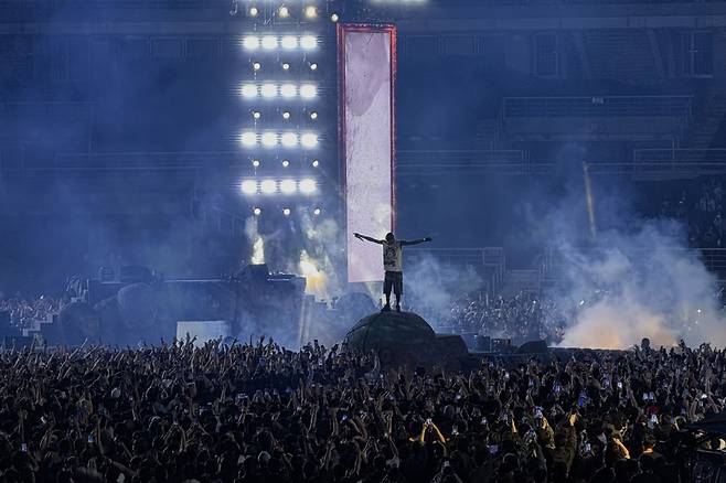 ▲ 트래비스 스캇 공연 모습.