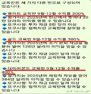 불법 리딩방. 사진 금융감독원 제공