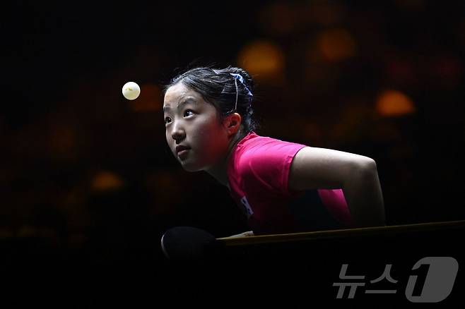 한국 여자탁구의 신유빈 ⓒ AFP=뉴스1