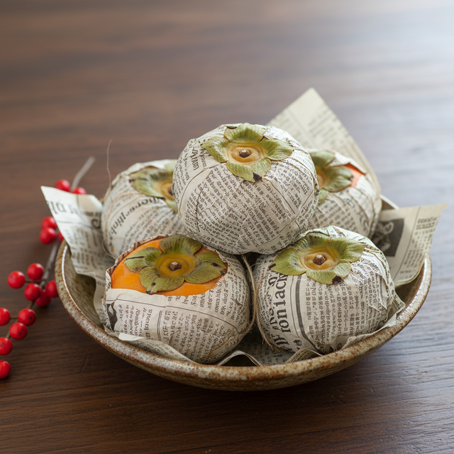 단감은 신문지나 키친타올로 감싸서 꼭지를 아래로 보관하는 것이 좋다. 사진은 기사의 특정 사실과 관련 없음. 미리캔버스