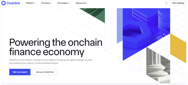 사진 제공=체인링크 공식 홈페이지.