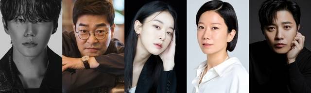 배우 이준영 손현주 이주명 전혜진 진구(왼쪽부터)가 JTBC 새 드라마 '신입사원 강회장'으로 뭉친다. /각 소속사