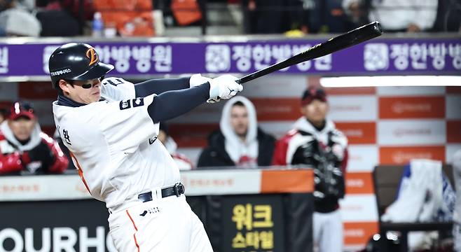 한화 노시환도 LG 박해민 등 다른 5명과 함께 올해 전경기를 소화했다. 연합뉴스