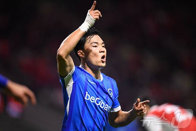 벨기에 헹크의 오현규. ⓒ AFP=뉴스1