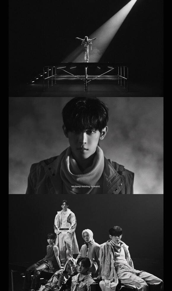 그룹 나우즈가 새로운 스토리 필름 'ONE STAGE'를 공개했다. 나우즈는 새 앨범 발매 전 스토리 필름을 먼저 공개하고 있다./큐브엔터테인먼트