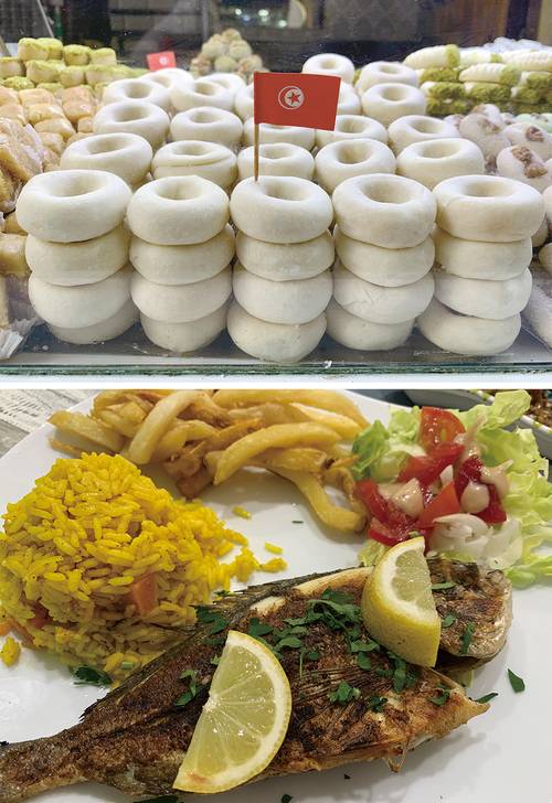 (위)인기 디저트인 바클라바 (아래) 현지의 생선 요리