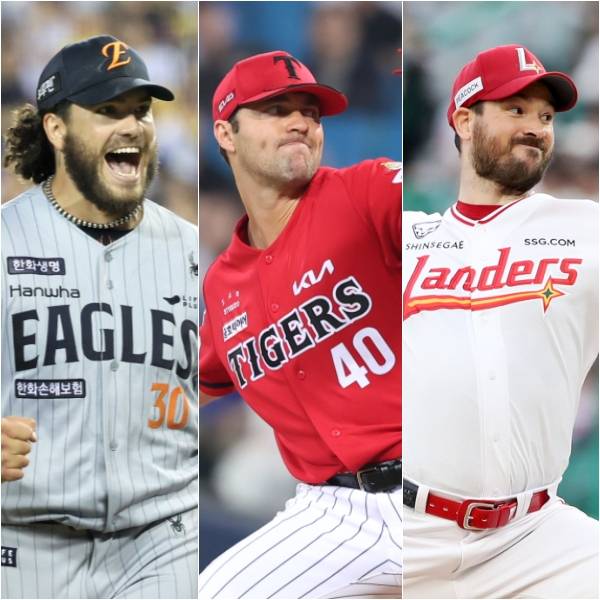 올겨울 미국 복귀 가능성이 거론되는 코디 폰세, 제임스 네일, 드류 앤더슨. IS 포토, KIA, SSG 제공
