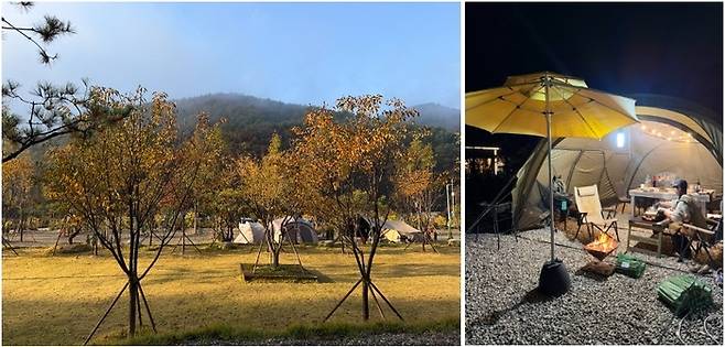 캠핑장에서 캠핑을 즐기는 모습. /사진= 강예신 여행+ 기자