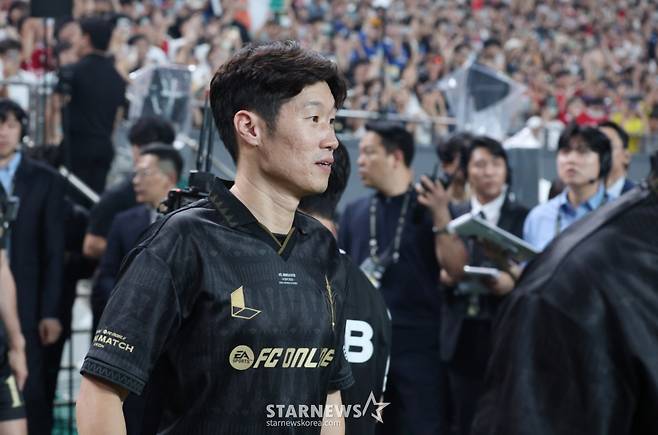 지난 9월 2025 아이콘 매치에 출전했던 박지성. /사진=김진경 대기자