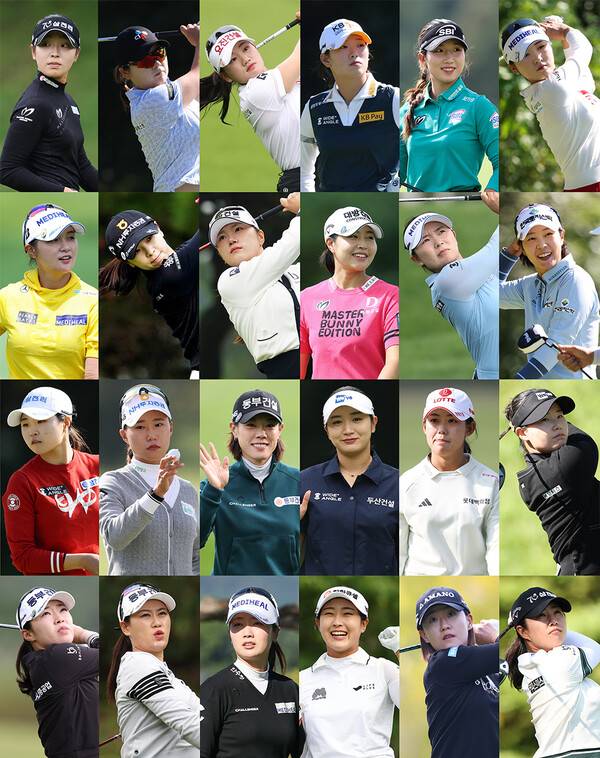 2025년 한국여자프로골프(KLPGA) 투어 이벤트 대회인 위믹스 챔피언십에 출전하는 유현조, 홍정민, 노승희, 방신실, 이동은, 이예원, 박현경, 이가영, 김민선, 성유진, 이다연, 박지영, 고지원, 정윤지, 박주영, 박혜준, 황유민, 임희정, 김수지, 지한솔, 한진선, 김민주, 최은우, 마다솜 프로. 사진제공=KLPGA (사진을 무단으로 사용하지 마십시오.)