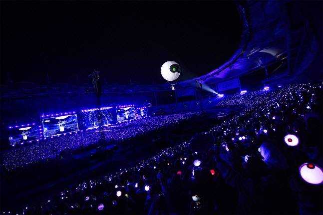 문학주경기장에서 열린 BTS 진의 콘서트 현장. /사진=빅히트 뮤직 제공