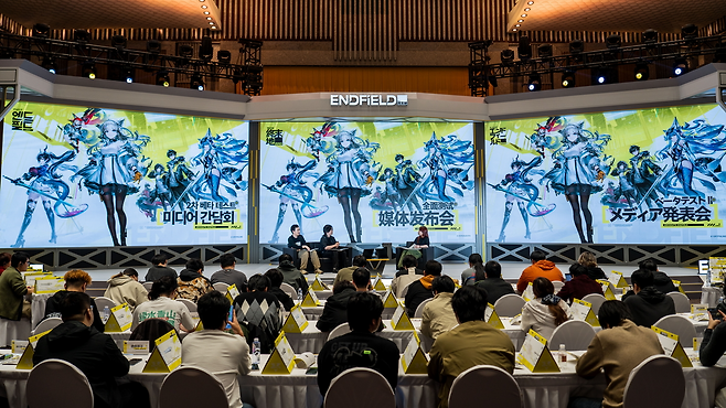 '명일방주: 엔드필드'의 2차 테스트를 앞두고 글로벌 간담회가 열렸다(제공=그리프라인).