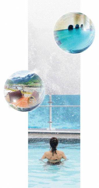 ▲ 삼척 가곡 유황온천장 동굴스파 ▲ 캠핑장 전경