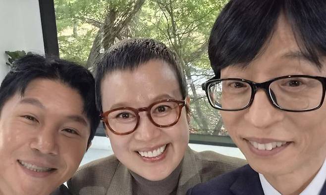 박미선이 ‘유퀴즈’ 출연 소감을 전하며, 녹화 당시 유재석, 조세호와 촬영한 사진도 함께 공개했다. 박미선 인스타그램 캡처