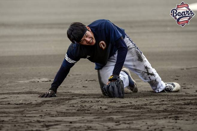 두산 베어스 안재석의 미야자키 마무리캠프 훈련 모습. /사진=두산 베어스 제공