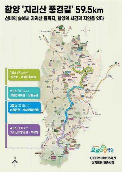 지리산 관광도로 위치도