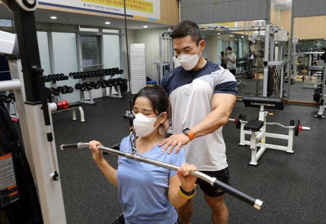 헬스장 모습. 한겨레 자료사진