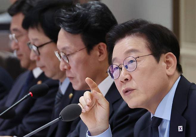 이재명 대통령이 11월11일 용산 대통령실에서 열린 국무회의에서 발언하고 있다. ⓒ연합뉴스