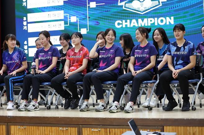 ▲ 여자출전선수 ⓒ한국프로탁구연맹