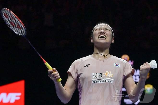 안세영이 호주 오픈 정상에 오르고 12월 중국에서 펼쳐지는 왕중왕전까지 제패한다면 한 시즌 최다 우승 타이기록(11승)을 세울 수 있다. ⓒ AFP=뉴스1 ⓒ News1 김성진 기자