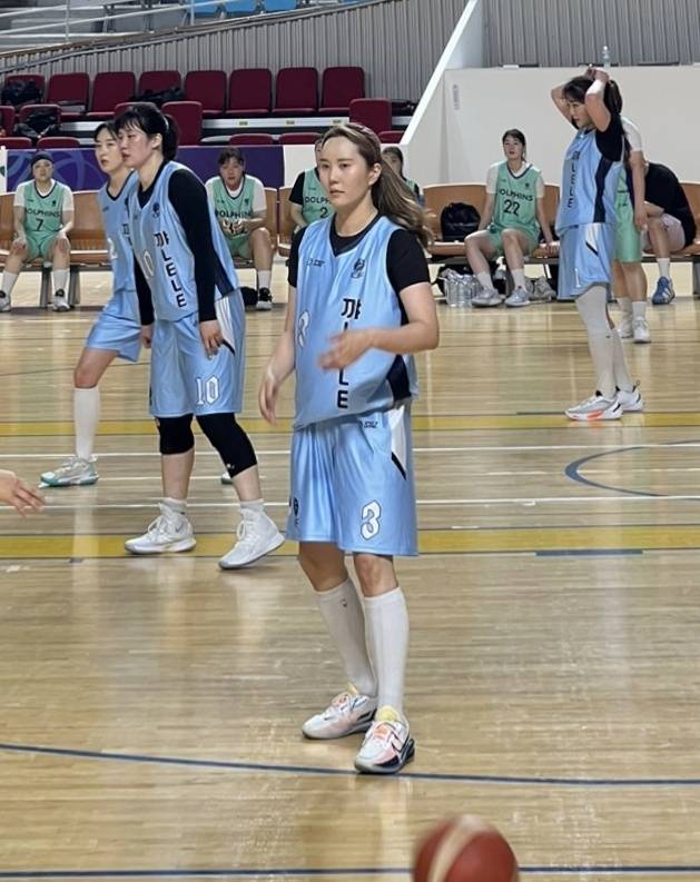 실업팀 선수 소속으로 실업농구연맹전에서 뛸 때의 모습. 사진=김지수 씨 제공