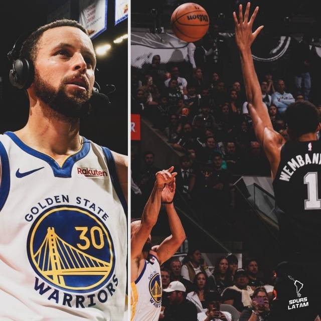 천하의 스테판 커리도 ‘신인류’ 빅터 웸반야마를 인정했다. 그리고 새로운 도전 정신을 드러냈다. 사진=스퍼스 라탐 SNS