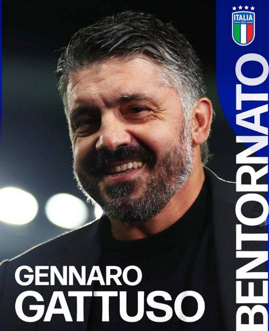 젠나로 가투소. /사진=이탈리아축구협회 공식 SNS 갈무리