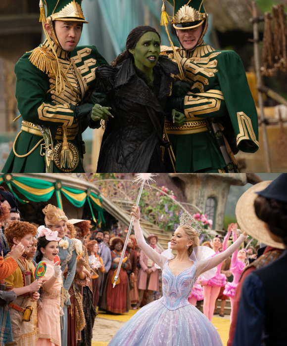 '위키드: 포 굿'은.사람들의 시선이 더는 두렵지 않은 사악한 마녀 엘파바와 사람들의 사랑을 잃는 것이 두려운 착한 마녀 글린다가 엇갈린 운명 속에서 진정한 우정을 찾아가는 이야기를 그린다 /유니버설 픽쳐스