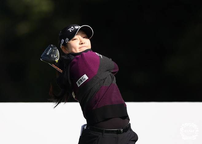 핑골프 드라이버로 티샷하는 유현조.(사진=KLPGT 제공)