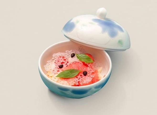 제철 함안 수박으로 만든 디저트. 인스타그램