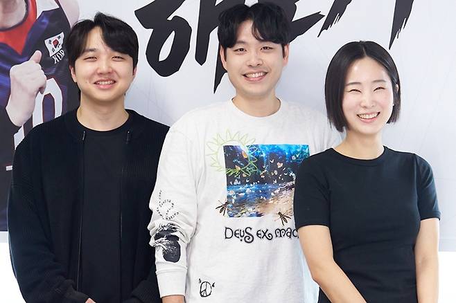 MBC 예능 '신인감독 김연경' 종영 기자간담회가 17일 오후 3시 서울 마포구 MBC 사옥에서 열렸다. 왼쪽부터 최윤영, 권락희, 이재우 PD. MBC 제공