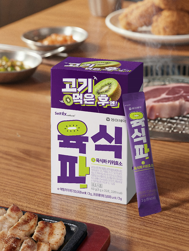 동아제약에 CU에서 출시하는 '육식파 키위효소' 이미지. 동아제약 제공