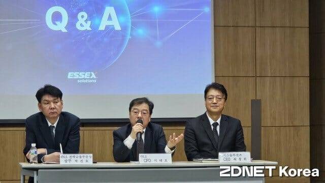 사진 왼쪽부터 박진호 LS 상무, 이태호 LS 상무, 최창희 에식스솔루션즈 대표 (사진=지디넷코리아)