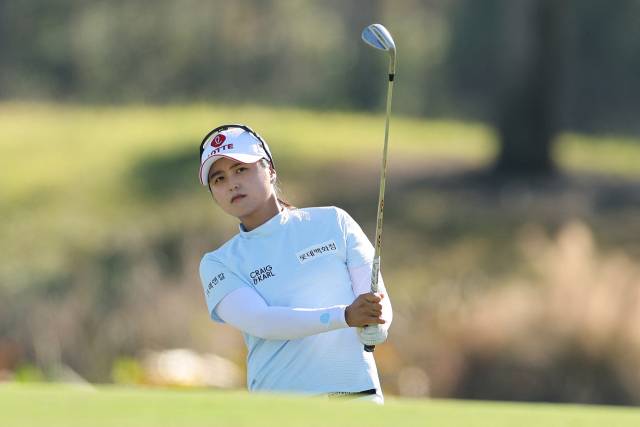 연습 라운드를 하고 있는 최혜진. 사진 제공=AFP연합뉴스