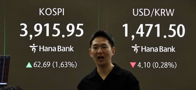 ▲ 24일 서울 중구 하나은행 딜링룸 현황판에 코스피 지수 등이 표시되고 있다. 연합뉴스