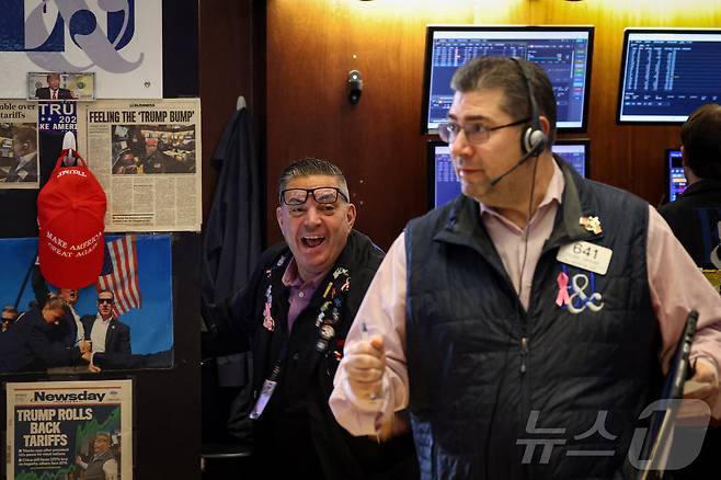 미증시 트레이더들. ⓒ 로이터=뉴스1