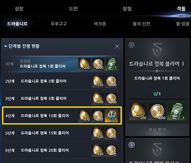 ▲ 최종보스만 잡는 파티 : 날개 재료, 만신전 장식 업적 등이 목적