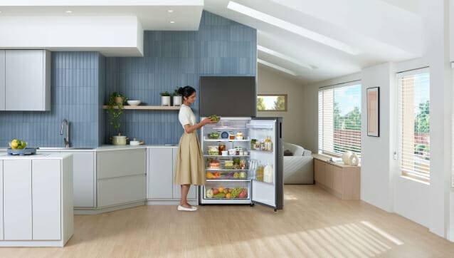 중남미에서 인기가 높은 상냉동·하냉장(TMF) 냉장고 모델 사진.(사진=삼성전자)