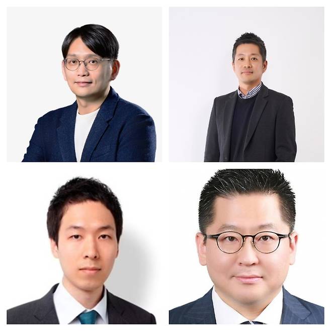왼쪽 위부터 시계 방향으로 권정현 삼성 리서치 로봇 인텔리전스 팀장, 이병현 메모리사업부 DRAM PA2그룹장, 권혁우 삼성전자 글로벌퍼블릭어페어(GPA)실 부사장, 구자천 사업지원실 M&A팀 부사장. 삼성·링크드인