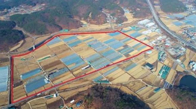 달성 하빈 농수산물도매시장 이전 부지 전경. 대구시 제공