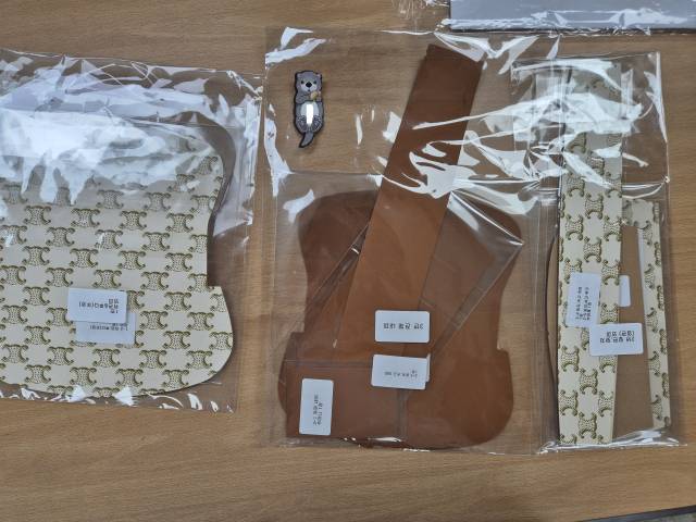 지식재산처 상표경찰이 압수한 짝퉁 명품 원단. 사진 제공=지식재산처