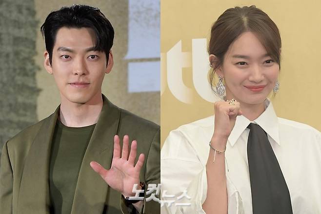 배우 김우빈(왼쪽)과 신민아. 자료사진