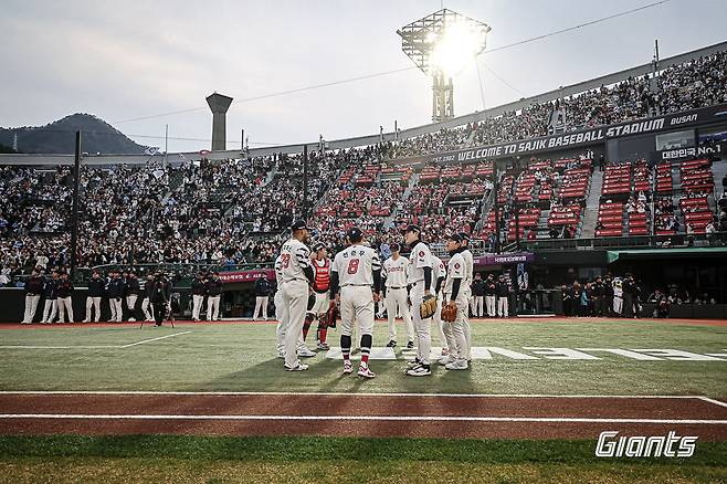 롯데가 정확한 취약점 판단으로 야수보다 투수 보강에 초점을 두고 있다. 사진제공|롯데 자이언츠